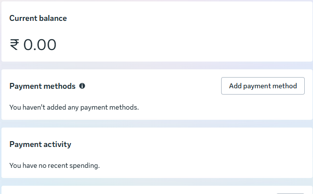 Billing hub — Add payment method