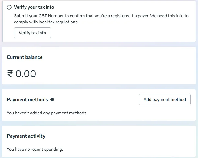 "Verify tax info"